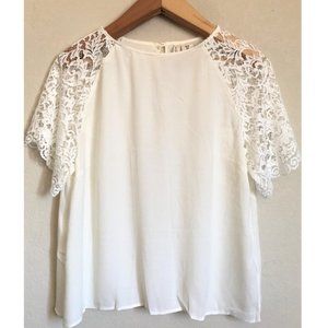 H&M Floral Lace Sleeve Blouse